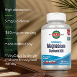 KAL Magnesium Glycinate Capsules 60g capsules close-up