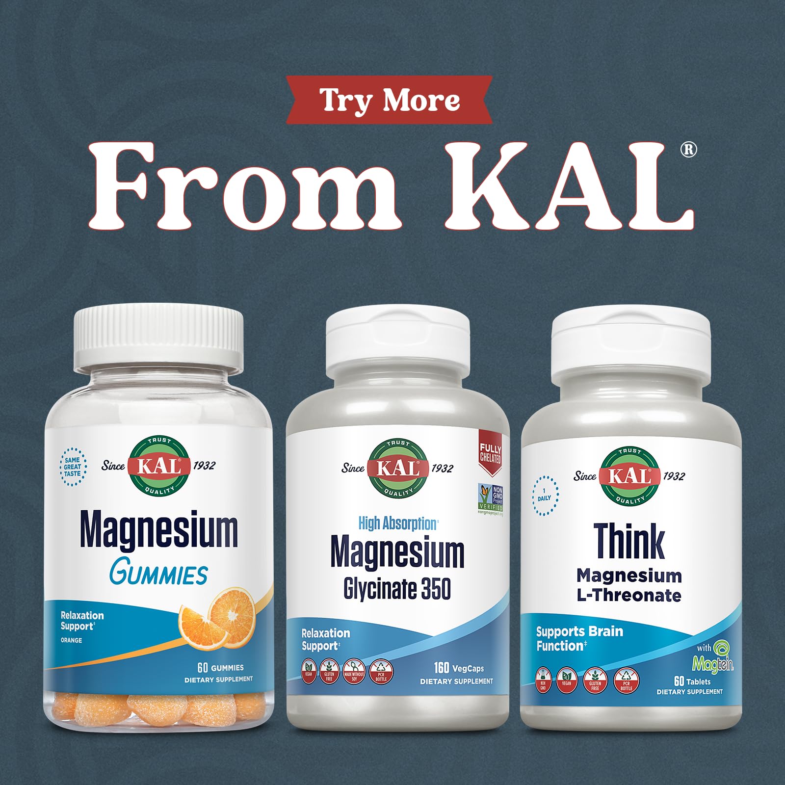 KAL Magnesium Glycinate Capsules 60g ingredients list