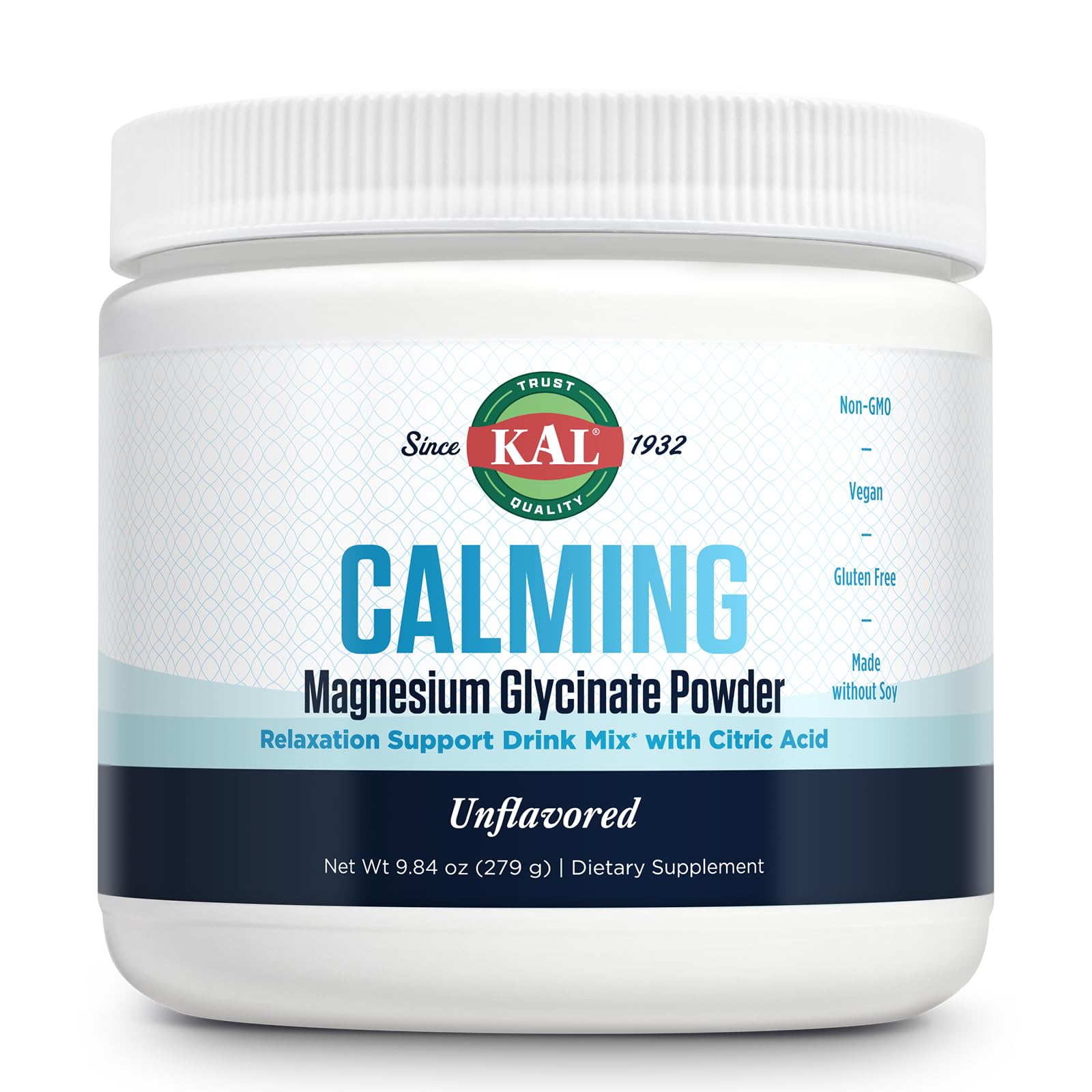 KAL Magnesium Glycinate Powder 350mg front view packaging