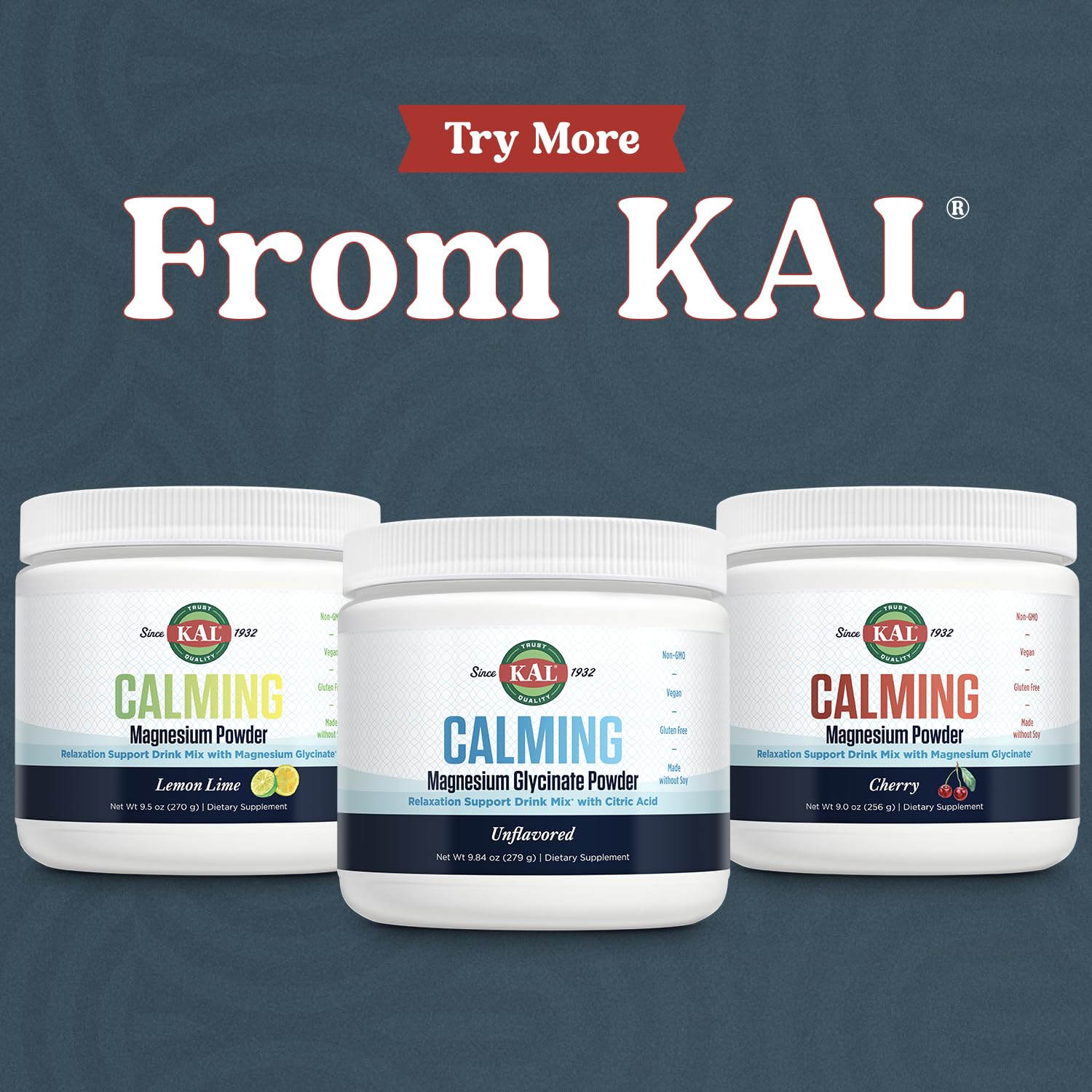 KAL Magnesium Glycinate Powder 350mg with measuring spoon