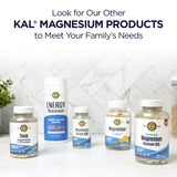 KAL Magnesium Glycinate Supplement 259g on a wooden table