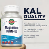 KAL Magnesium Malate 400mg Supplement capsules close-up