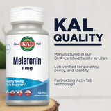 KAL Melatonin 1 mg Sleep Aid 120 Tablets with packaging