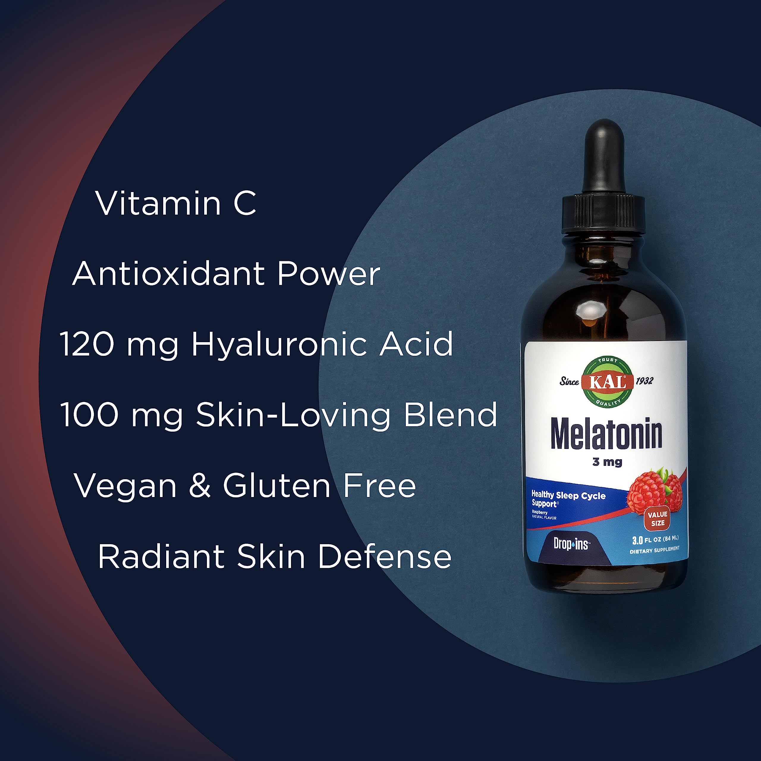 KAL Melatonin 3mg Drops liquid dosage dropper