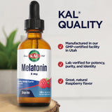 KAL Melatonin DropIns liquid drops in a measuring spoon