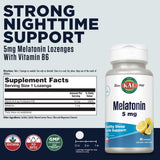 KAL Melatonin Lozenges 5mg lemon flavour lozenge