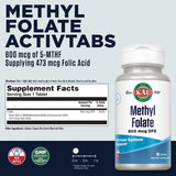 KAL Methylated Folate Supplement bottle with label