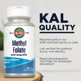KAL Methylated Folate Supplement close-up of tablets