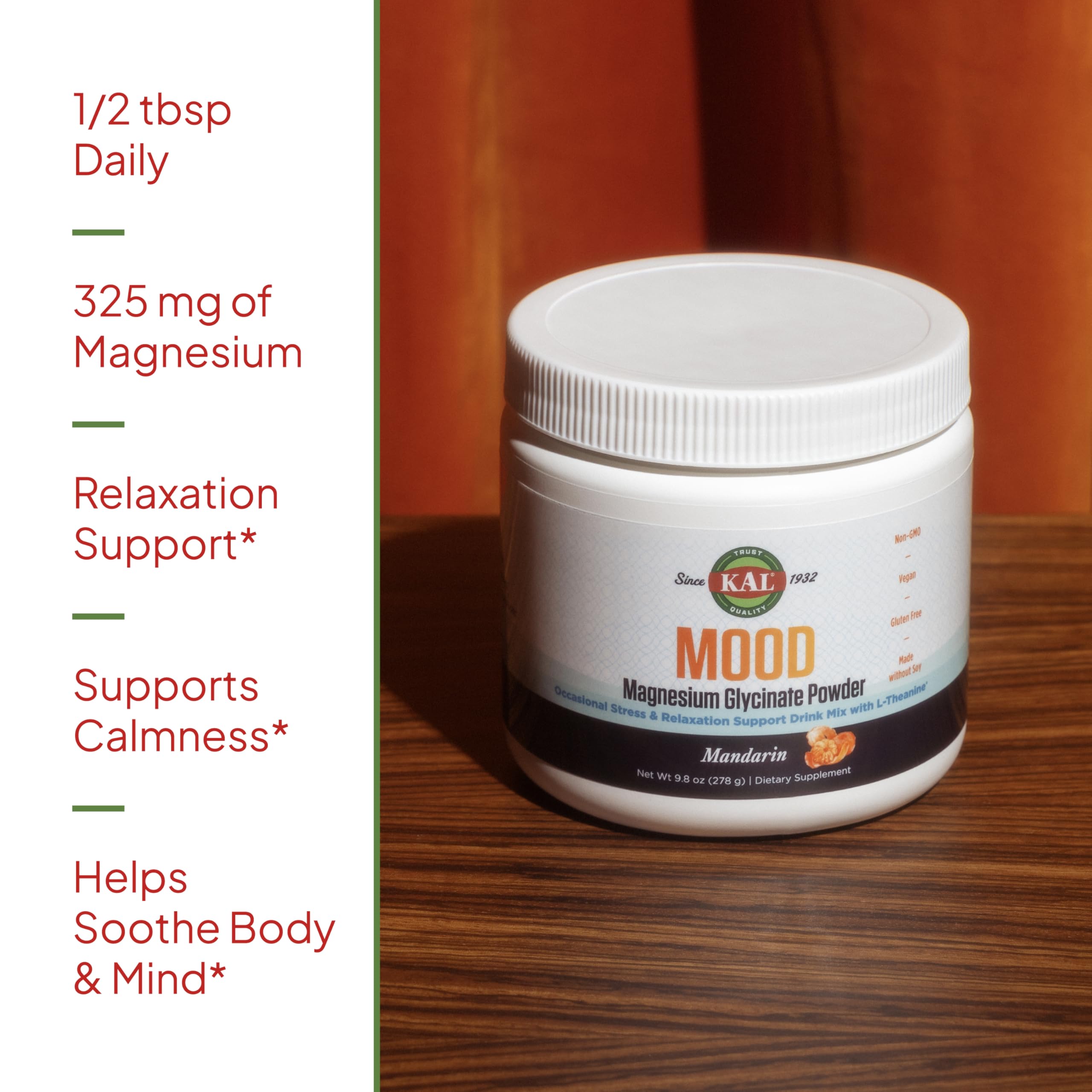 KAL Mood Magnesium Powder ingredients list