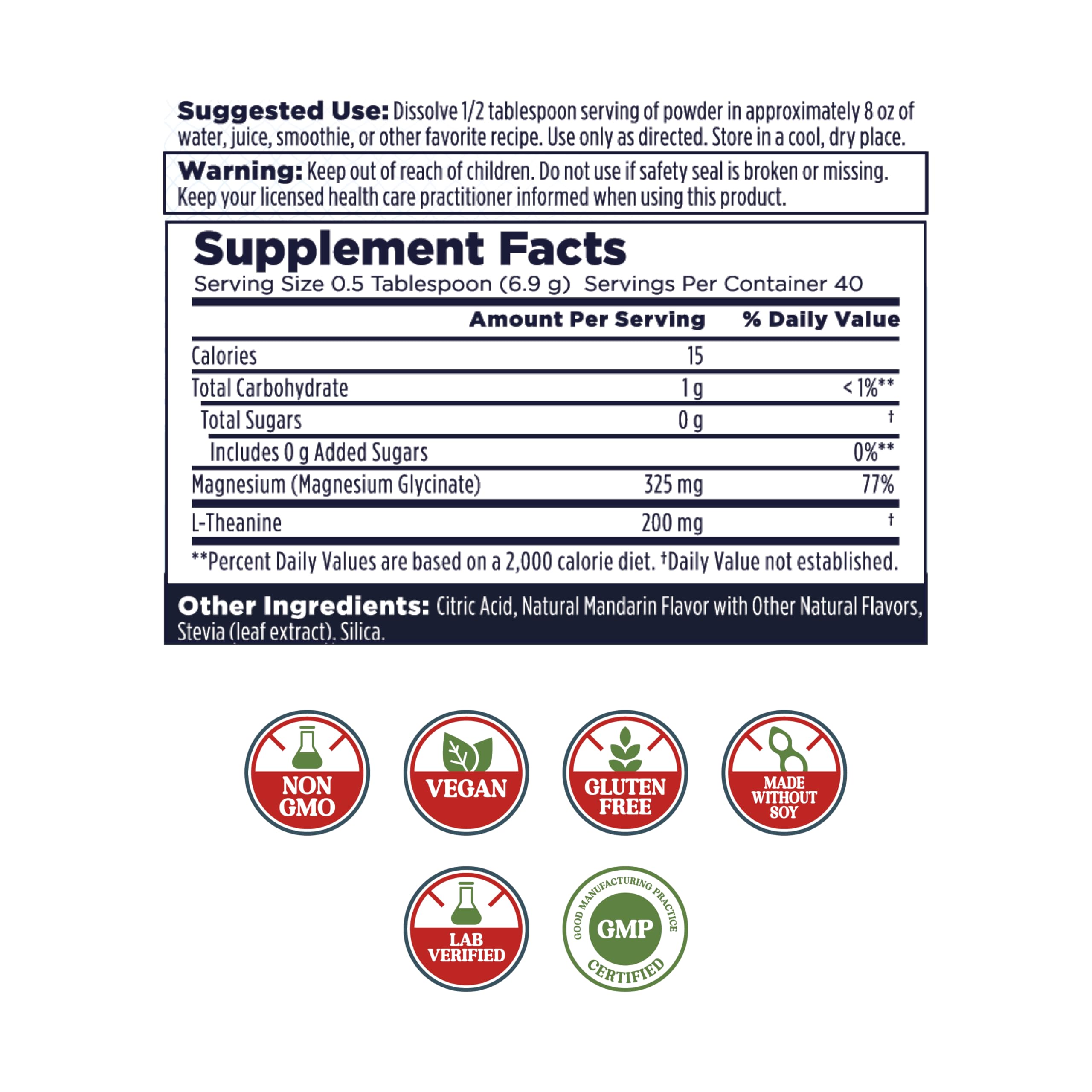KAL Mood Magnesium Powder packaging side view