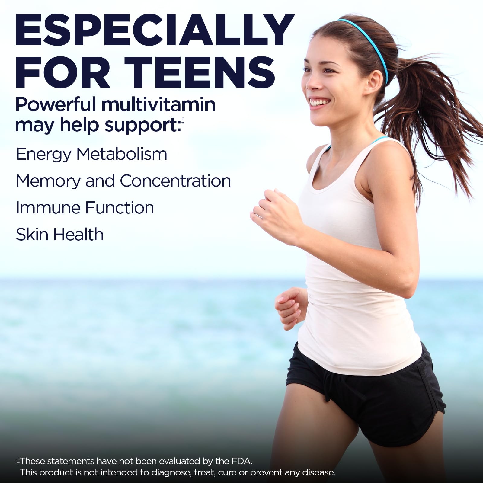 KAL Multivitamins for Teens 100g back view with ingredient list