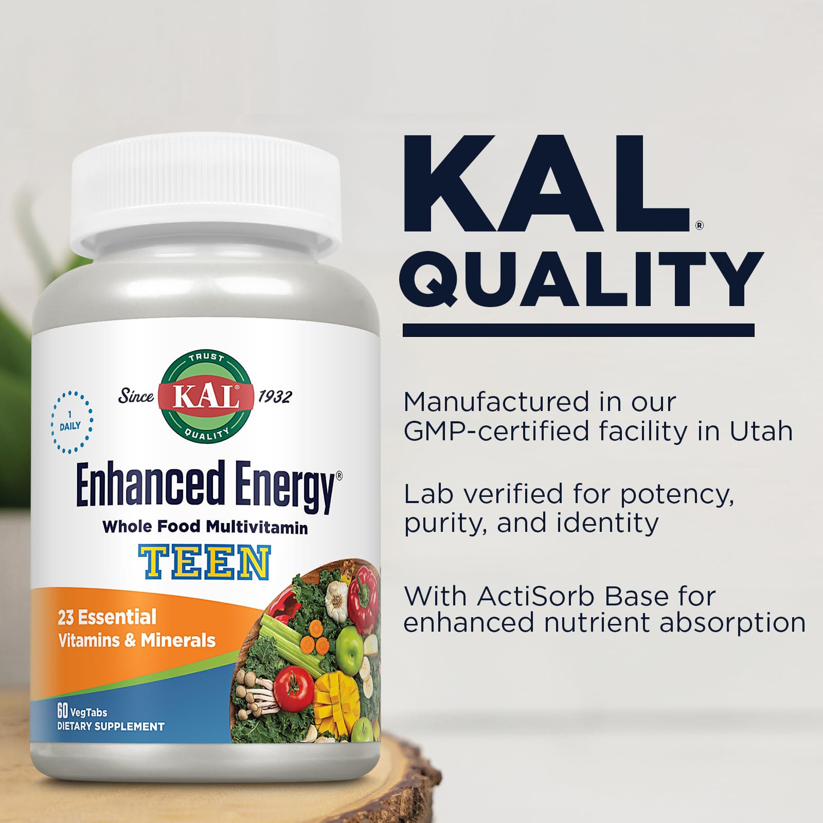 KAL Multivitamins for Teens 100g packaging