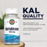 KAL Nattokinase Multi-Enzymes 32g bottle side view