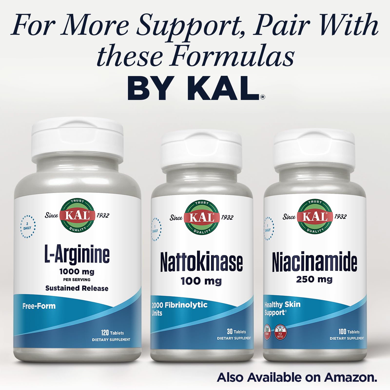 KAL Nattokinase Multi-Enzymes 32g tablets with a glass of water