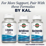 KAL Nattokinase Multi-Enzymes 32g tablets with a glass of water
