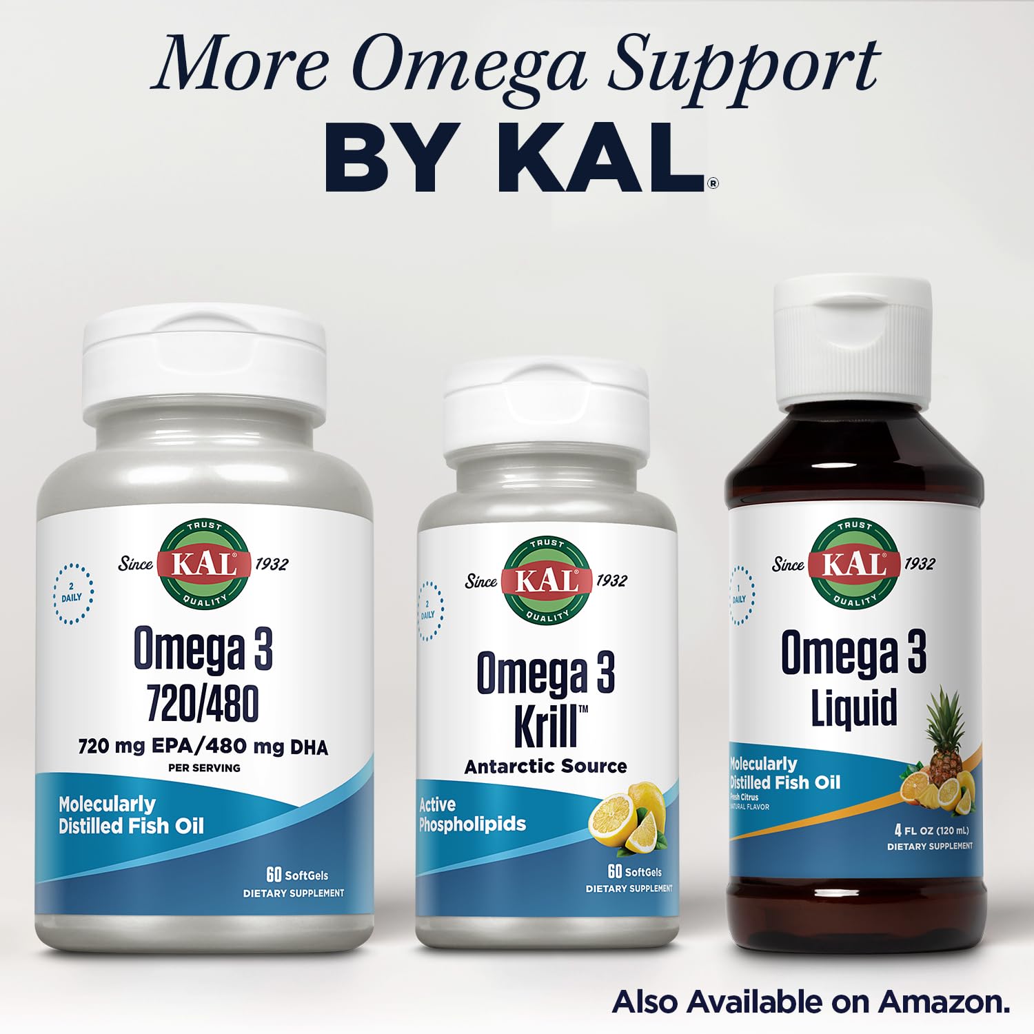 KAL Omega 3-6-9 Fish Oil Capsules in a lifestyle setting
