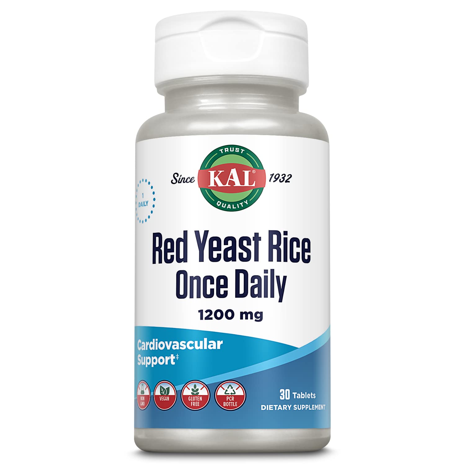 KAL Red Yeast Rice Supplement bottle front view