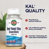 KAL Red Yeast Rice Supplement packaging dimensions