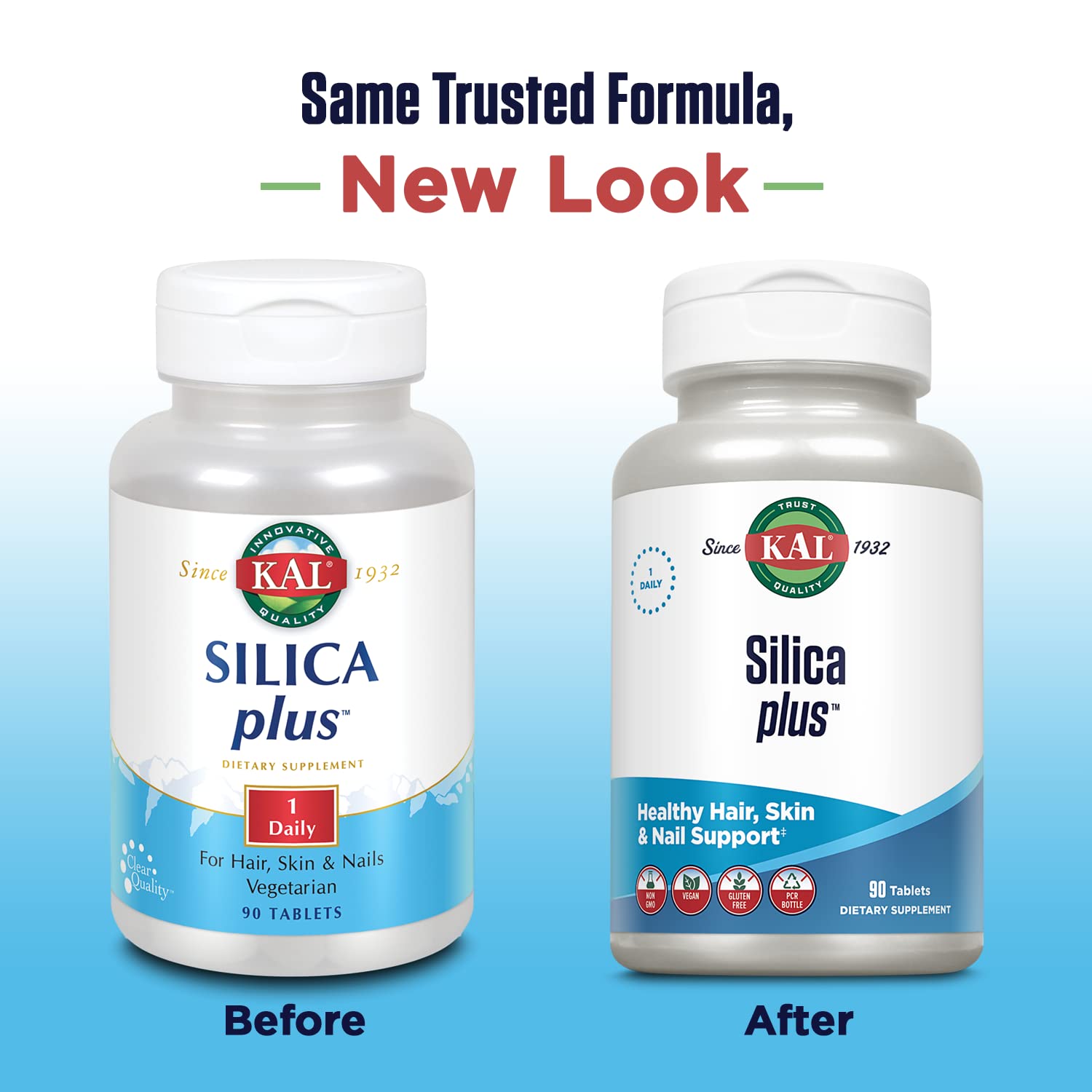 KAL Silica Plus Supplement 600mg Horsetail Extract side view