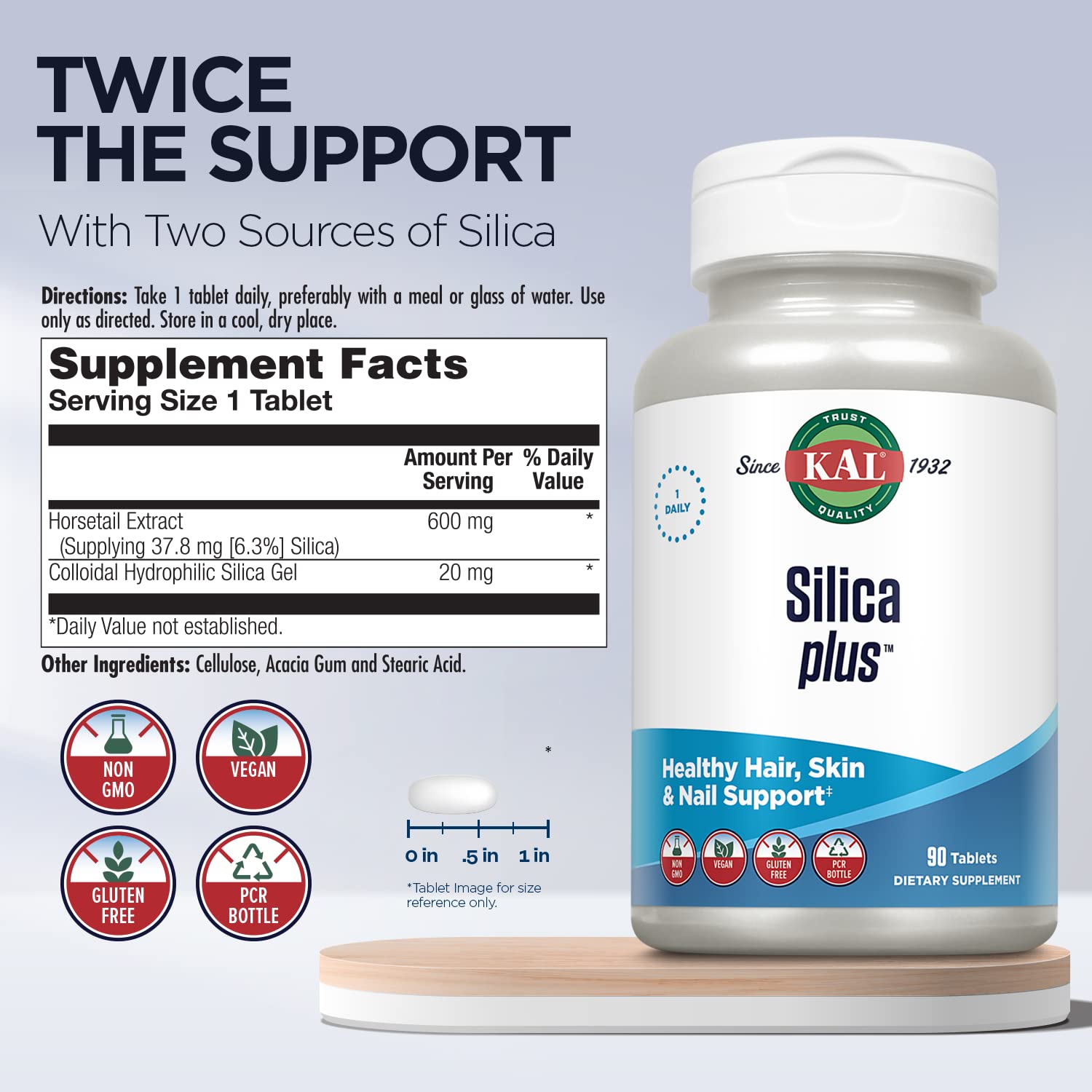 KAL Silica Plus Supplement ingredients list
