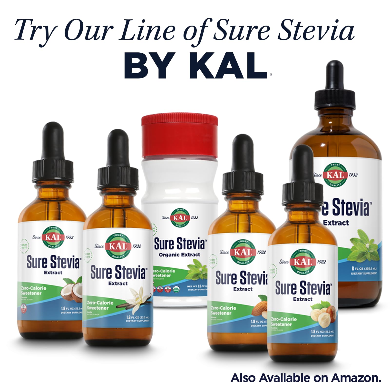 KAL Sure Stevia Plus Monkfruit packets on a table