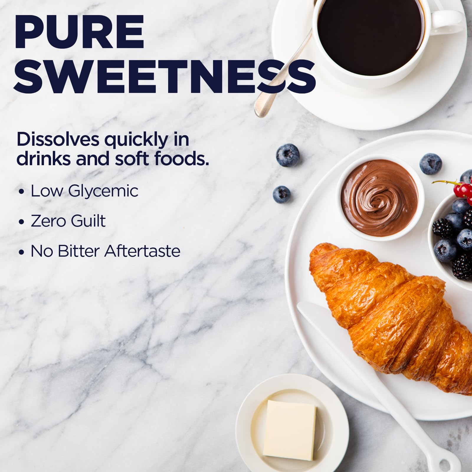 KAL Sure Stevia Plus Monkfruit packets opened with single-serve