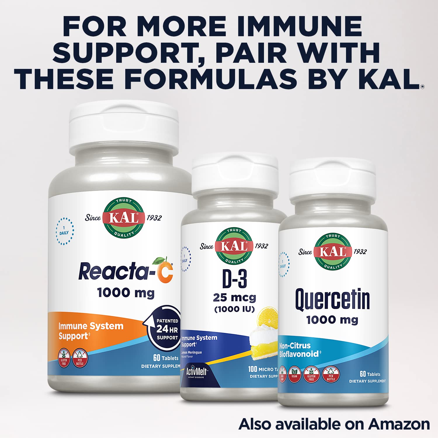 KAL Tri Zinc Supplement 50mg bottle with dosage instructions
