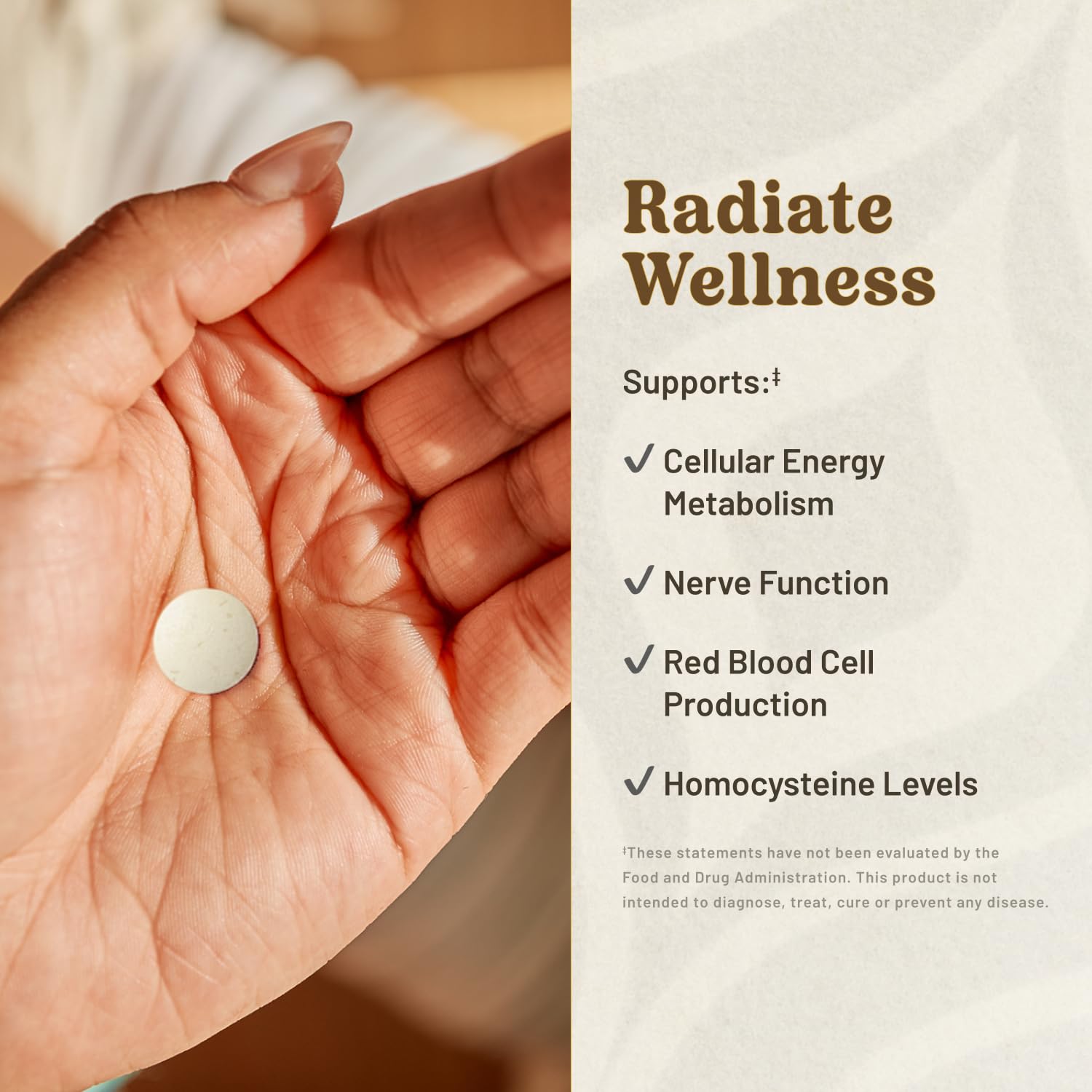 KAL Vitamin B12 Methylcobalamin ActivMelt Tablets showing dosage details