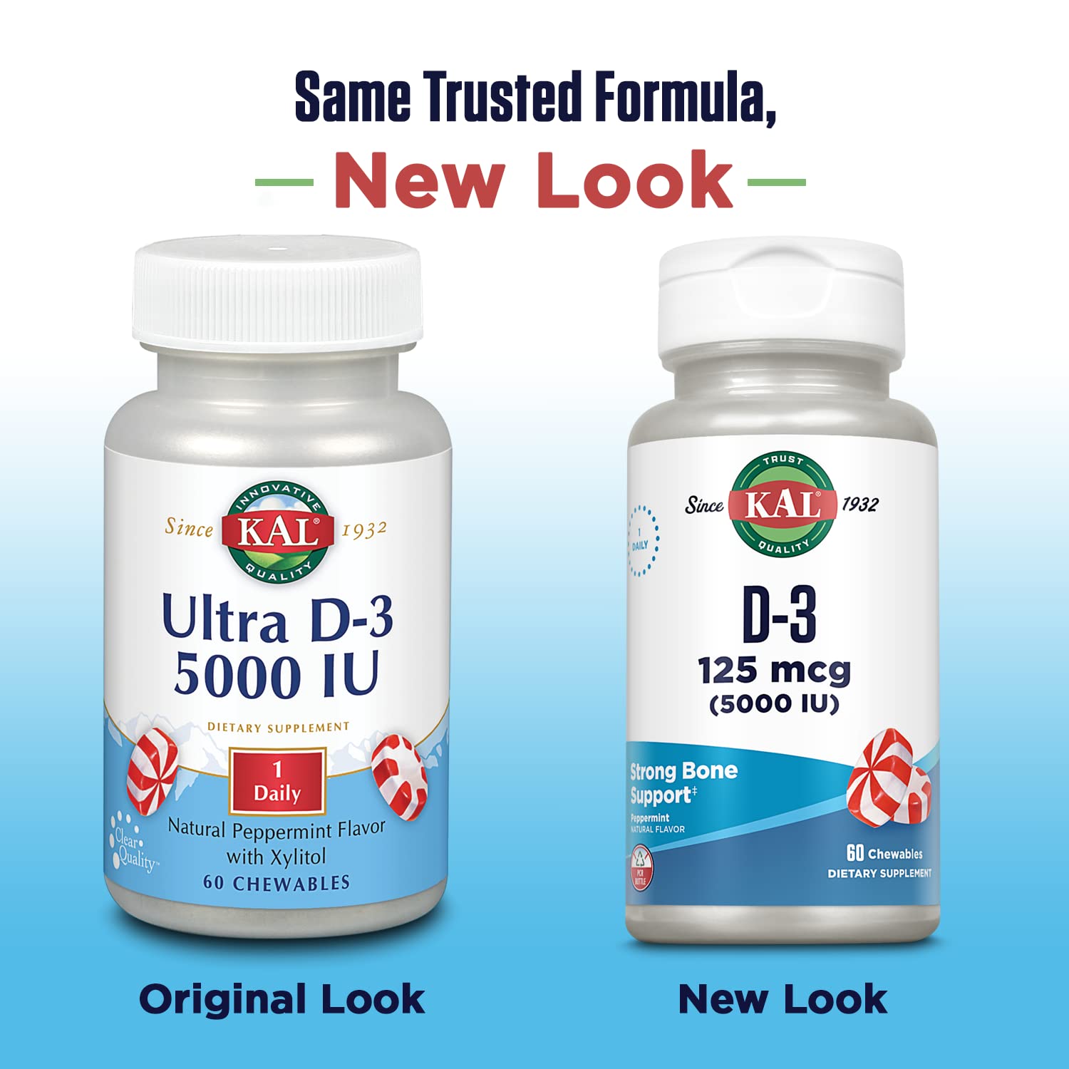 KAL Vitamin D-3 Chewables 125mcg packaging side view