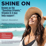 KAL Vitamin D-3 Chewables 125mcg peppermint chew close-up