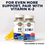 KAL Vitamin D-3 Chewables 125mcg with fresh peppermint leaves