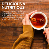 KAL Vitamin D Chewable Tablets 51g with a glass of water