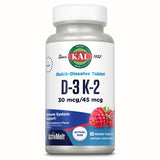 KAL Vitamin D3 K2 ActivMelt raspberry micro tablets front view