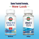 KAL Vitamin D3 Softgels bottle side view