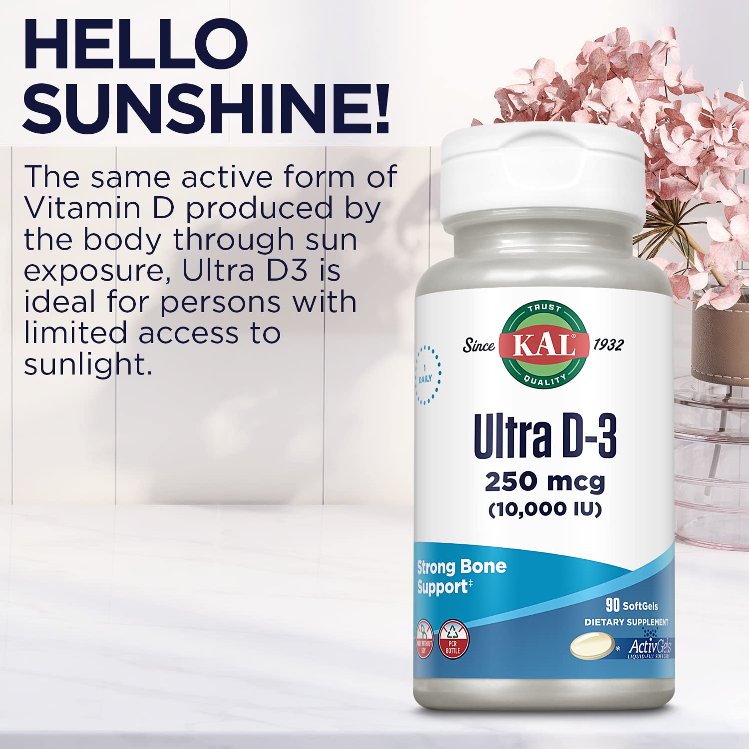 KAL Vitamin D3 Softgels lifestyle scene