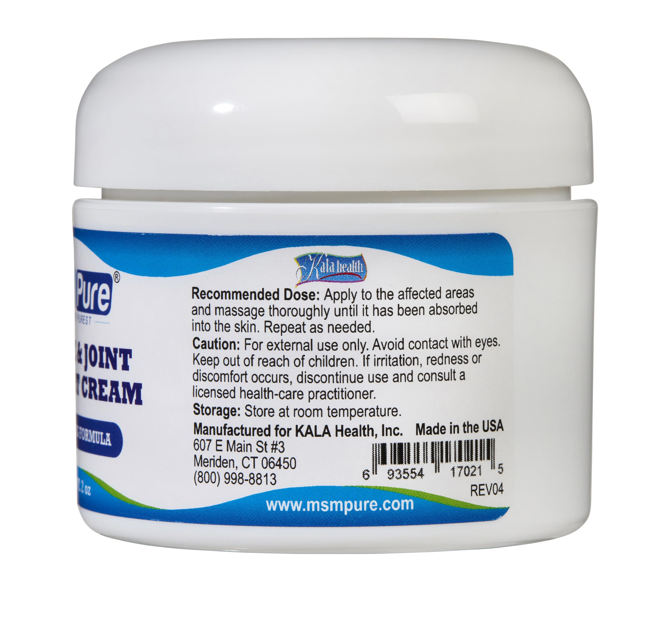 KALA HEALTH MSM Cream application on skin