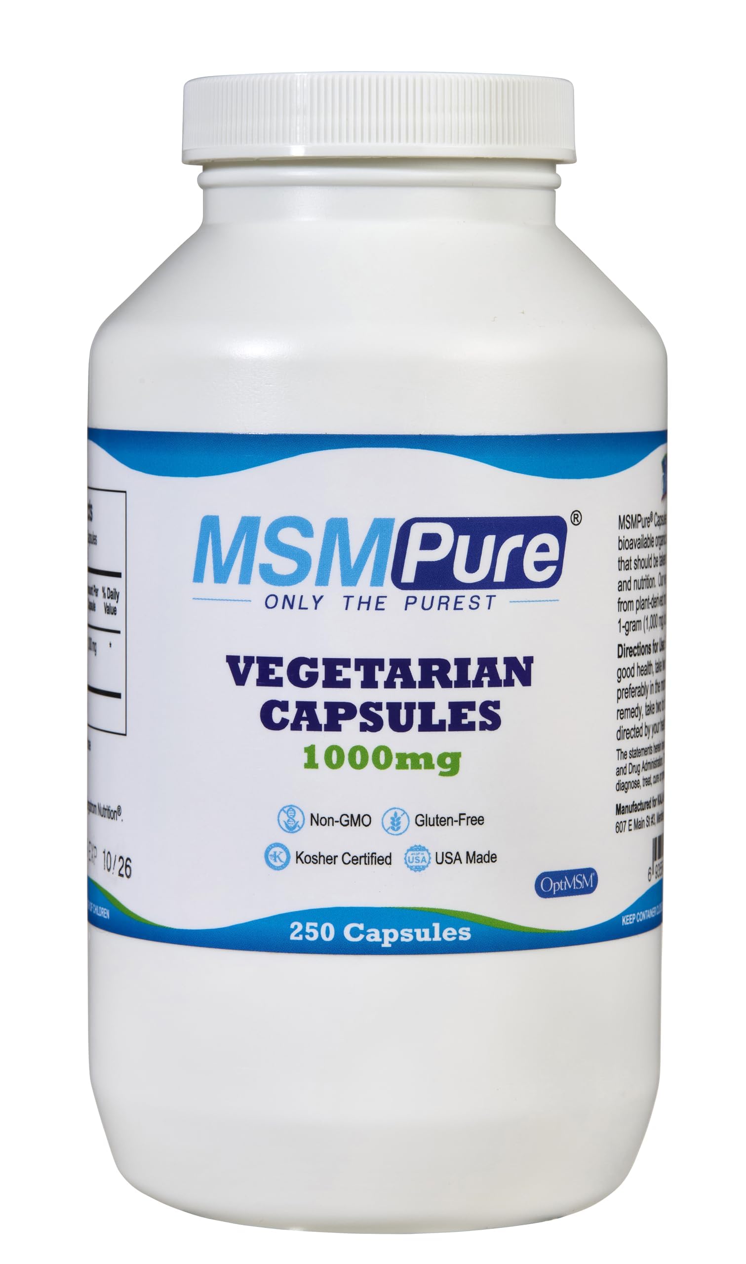 KALA HEALTH MSMPure MSM Capsules front view with packaging