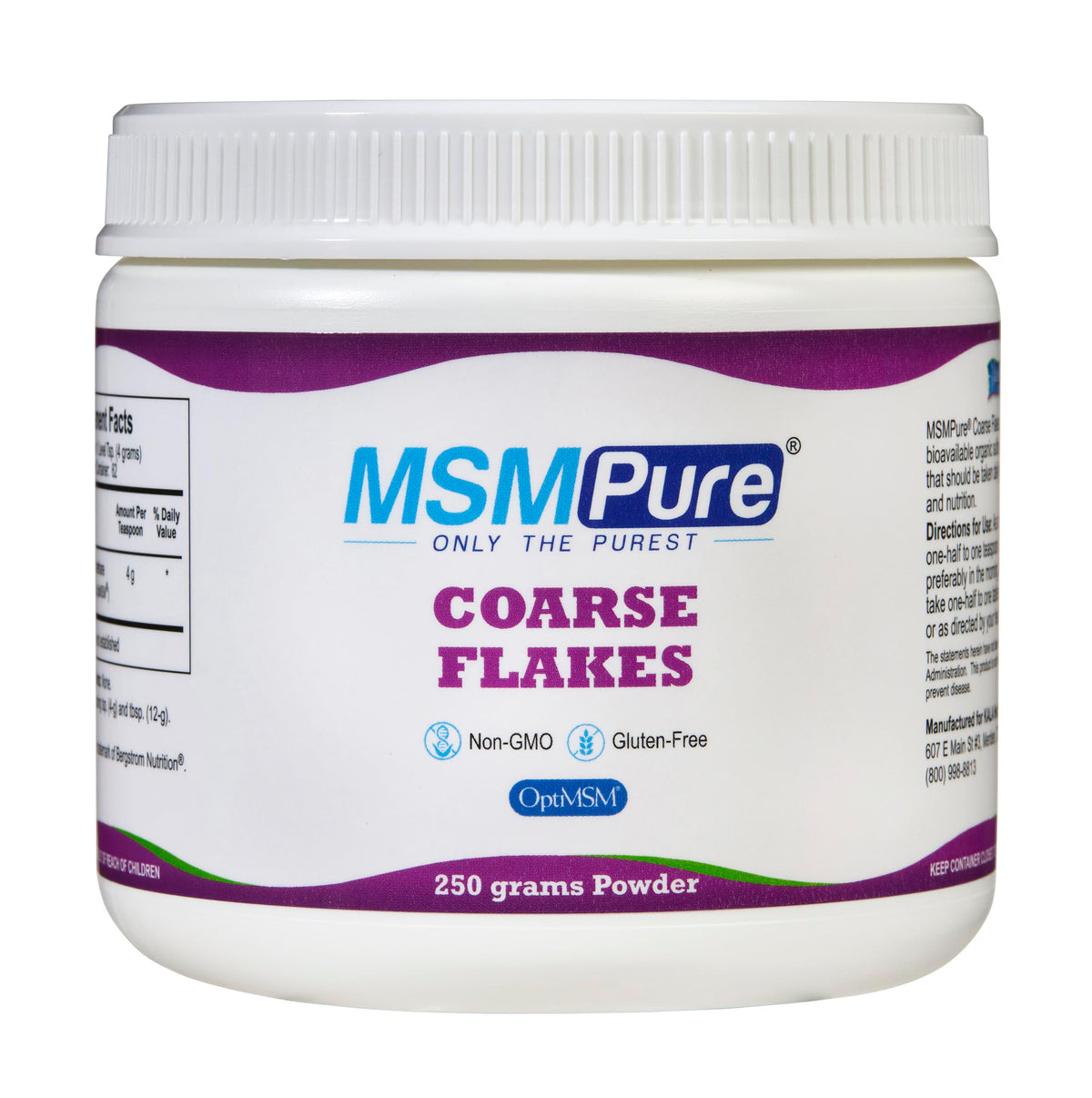 KALA HEALTH MSMPure MSM Supplement 308g front view