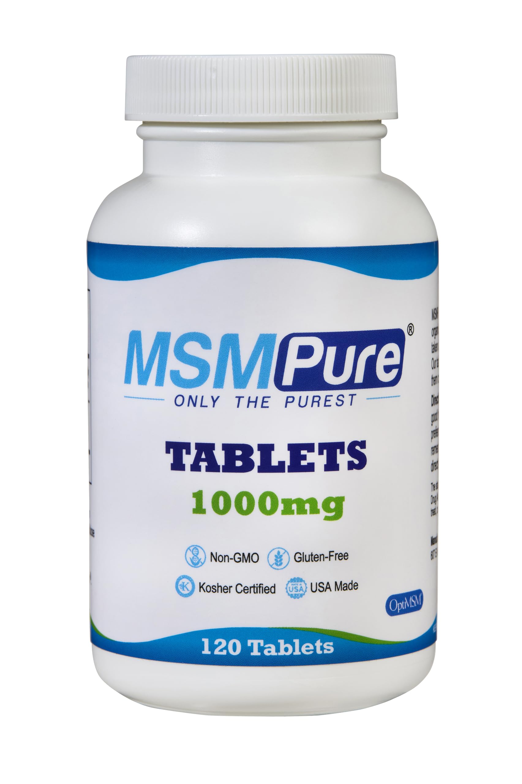 KALA HEALTH MSMPure MSM Tablets front view with packaging