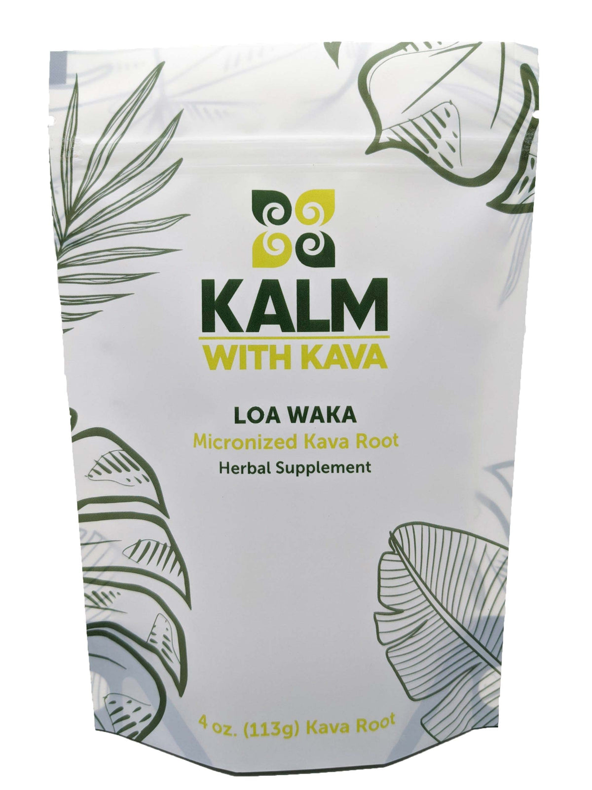 KALM Kava Kava Powder 113g front view packaging