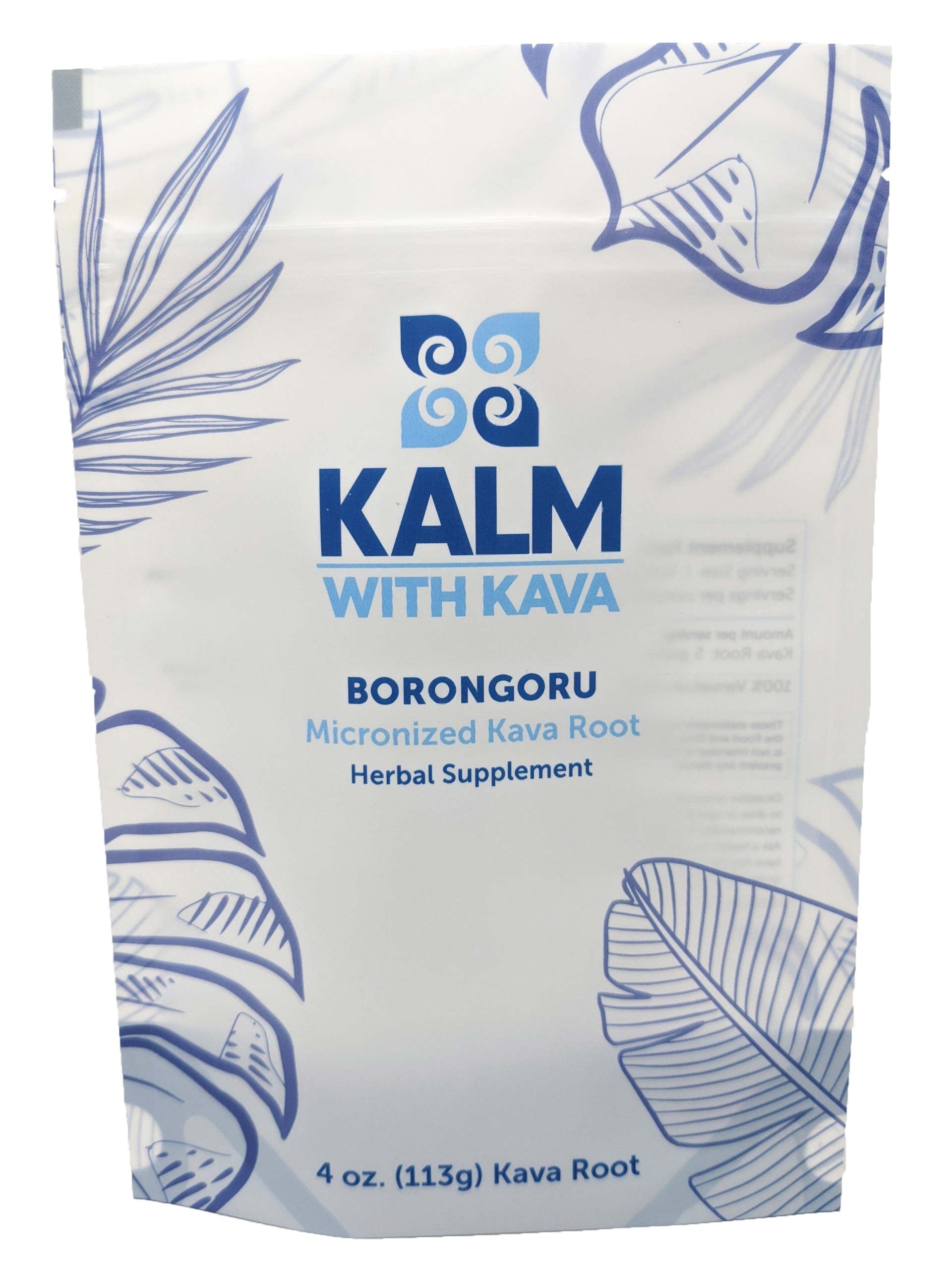 KALM Kava Kava Powder 124g front view with packaging