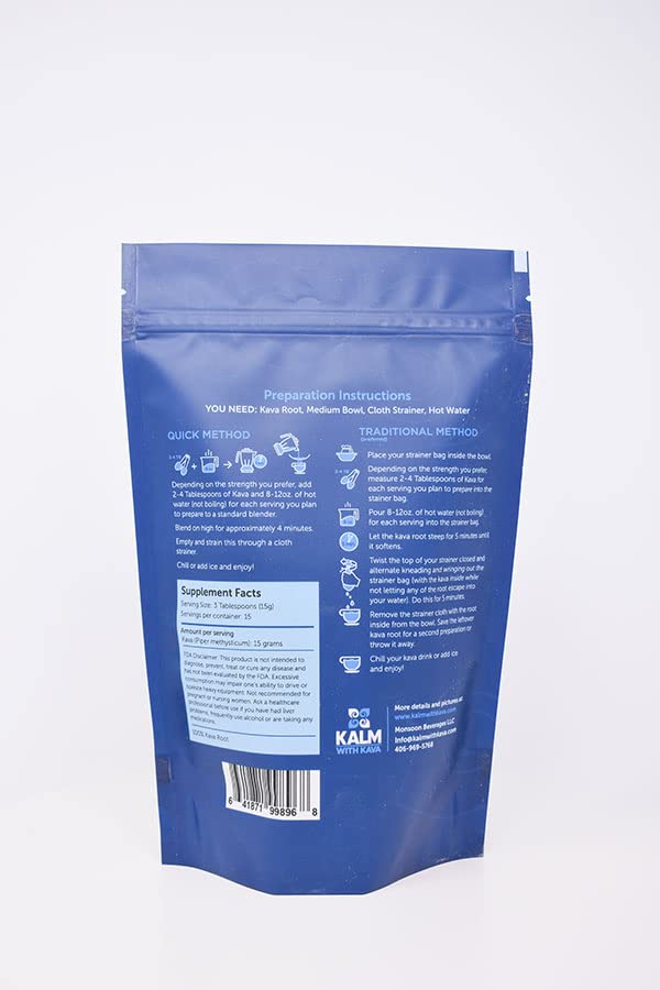 KALM Kava Kava Powder 227g close-up of powder texture