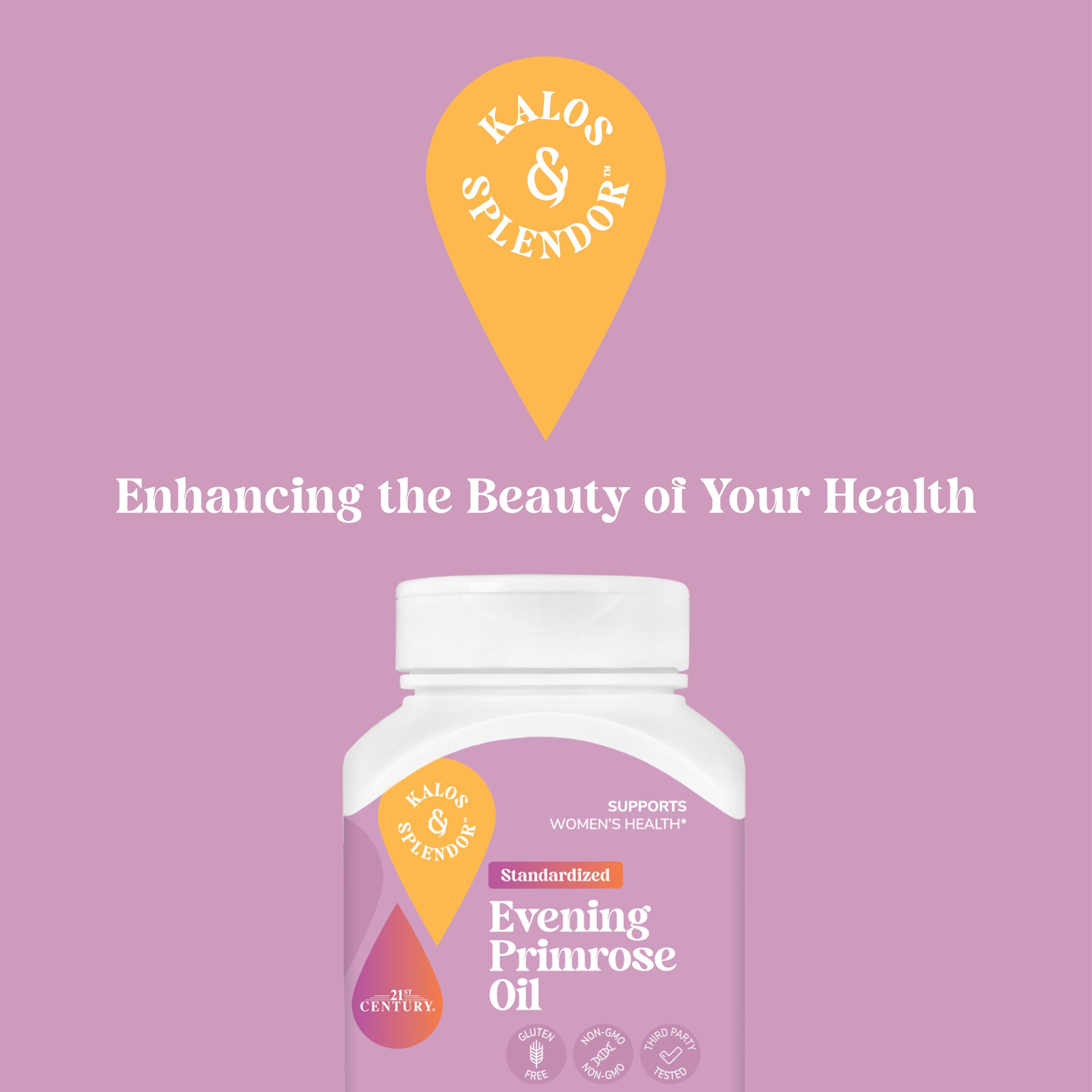 Kalos and Splendor Evening Primrose Oil 500mg capsules opened bottle