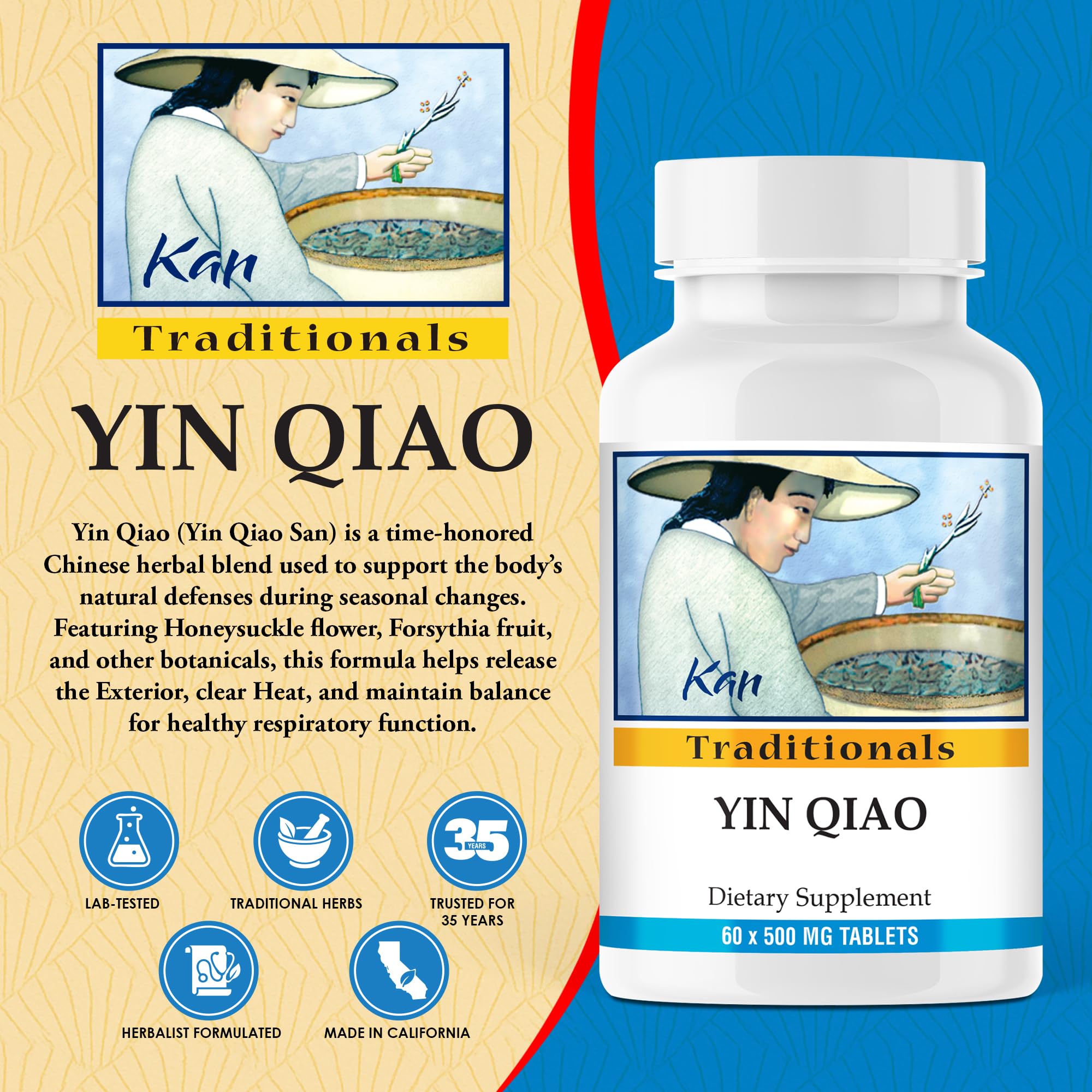 Kan Herbs Herbal Supplement 55g side view
