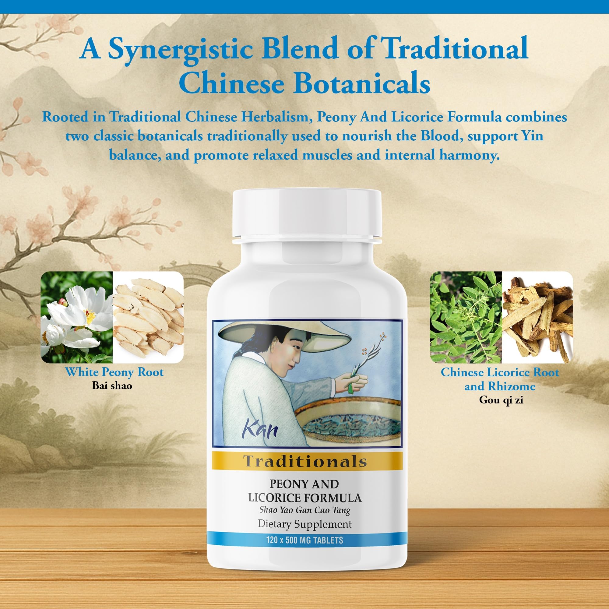 Kan Herbs Licorice Root Supplement bottle with label