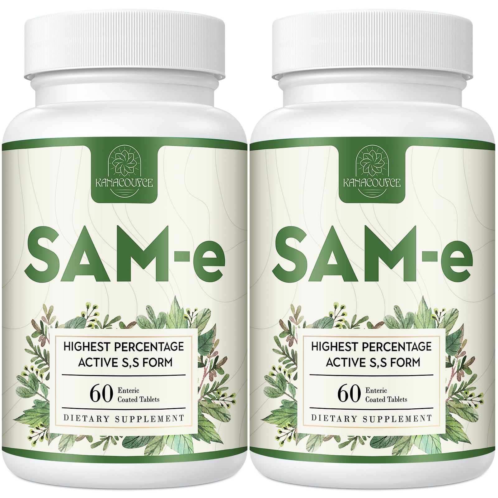 Kanacoufce SAM-e Supplement 1100mg front view of bottle