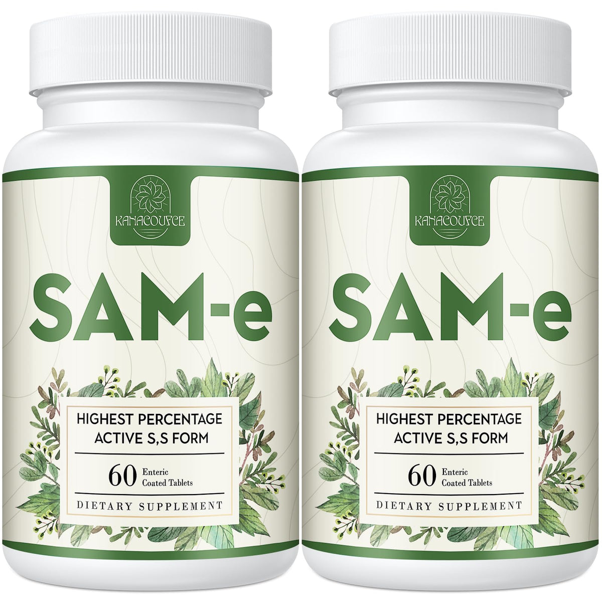 Kanacoufce SAM-e Supplement 1100mg front view of bottle