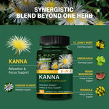 Kanna 6-in-1 Herbal Supplement Capsules with dosage instructions