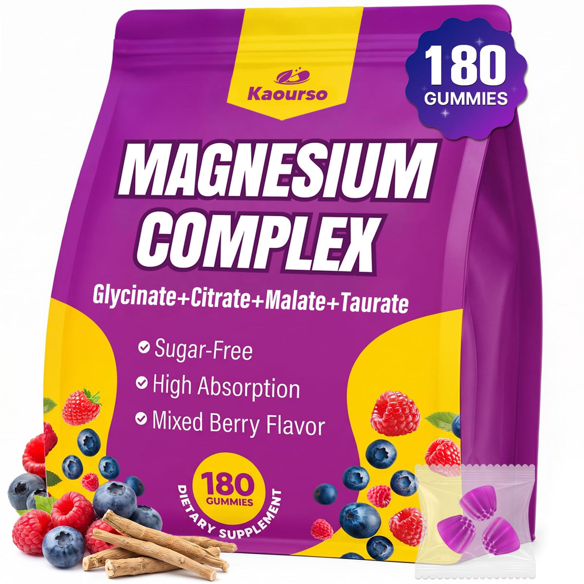 Kaourso Sleep Gummies 180 Count front view