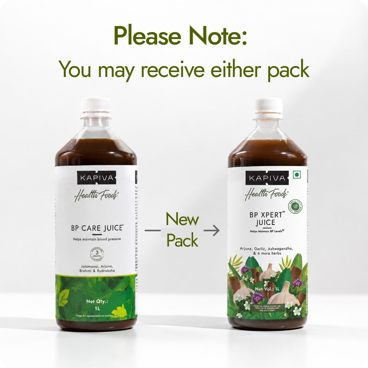 Kapiva BP Care Juice 1000g bottle side view
